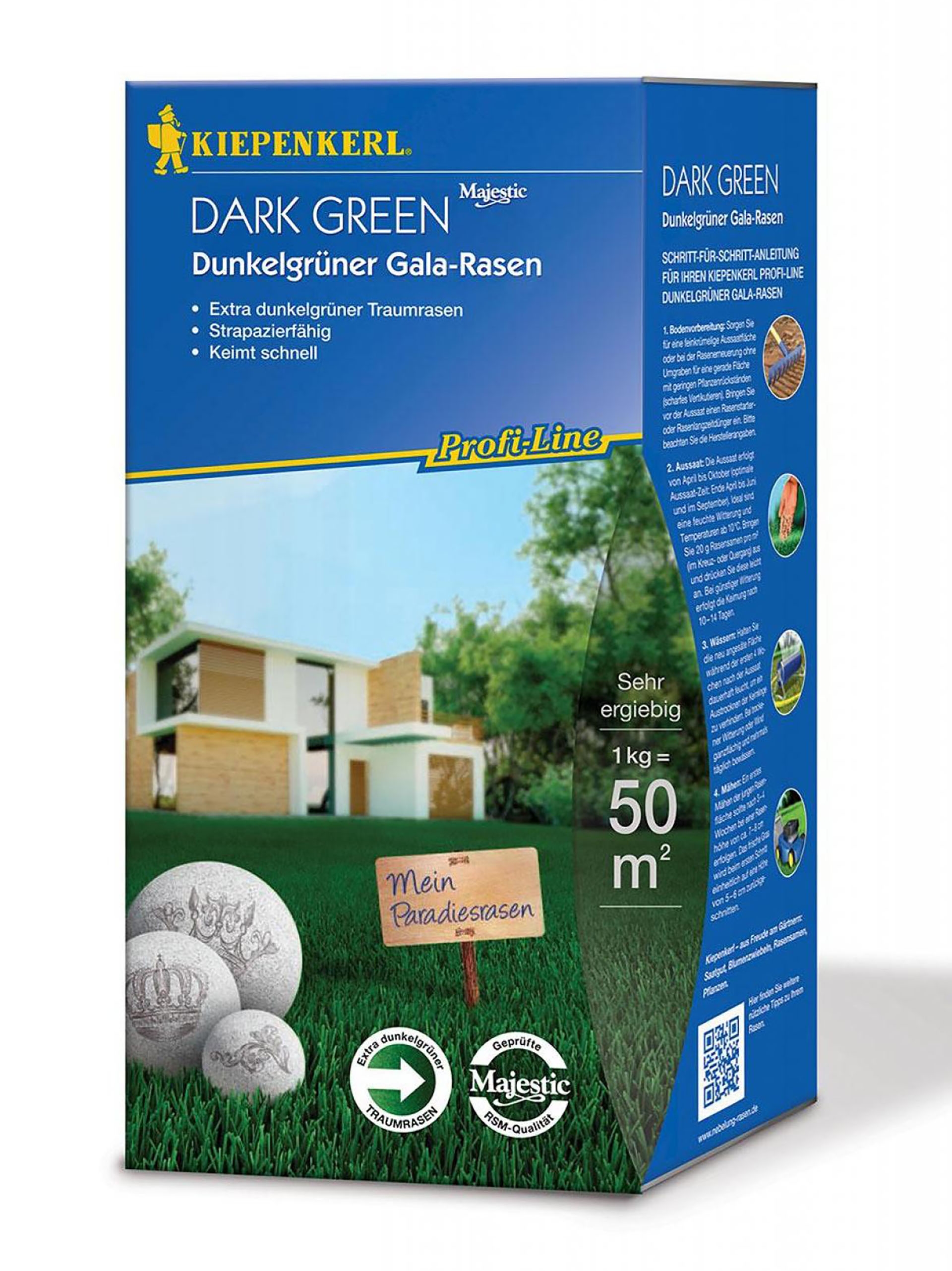 Dunkelgrüner Gala-Rasen Dark Green 1kg
