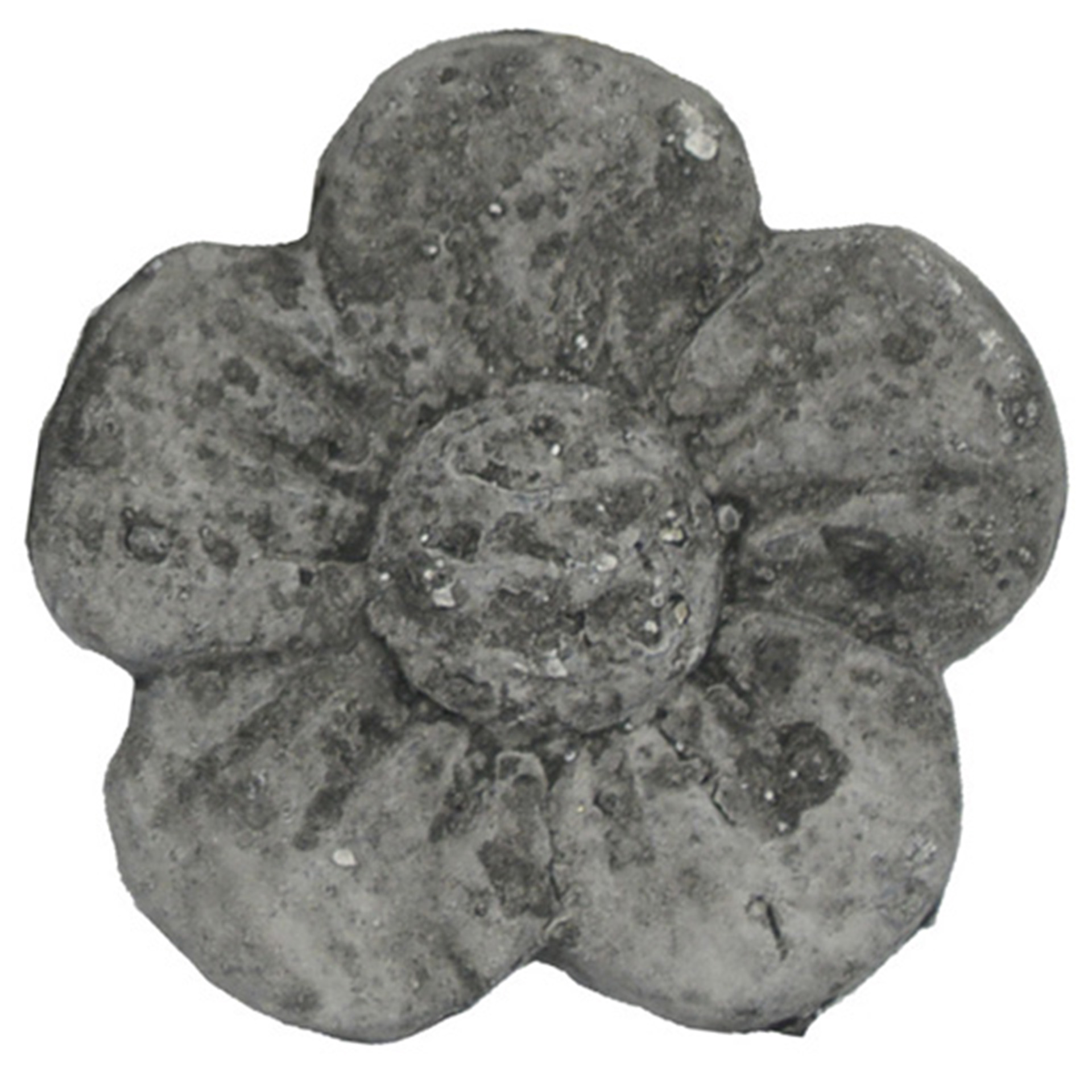 graue Deko-Blüte aus Zement