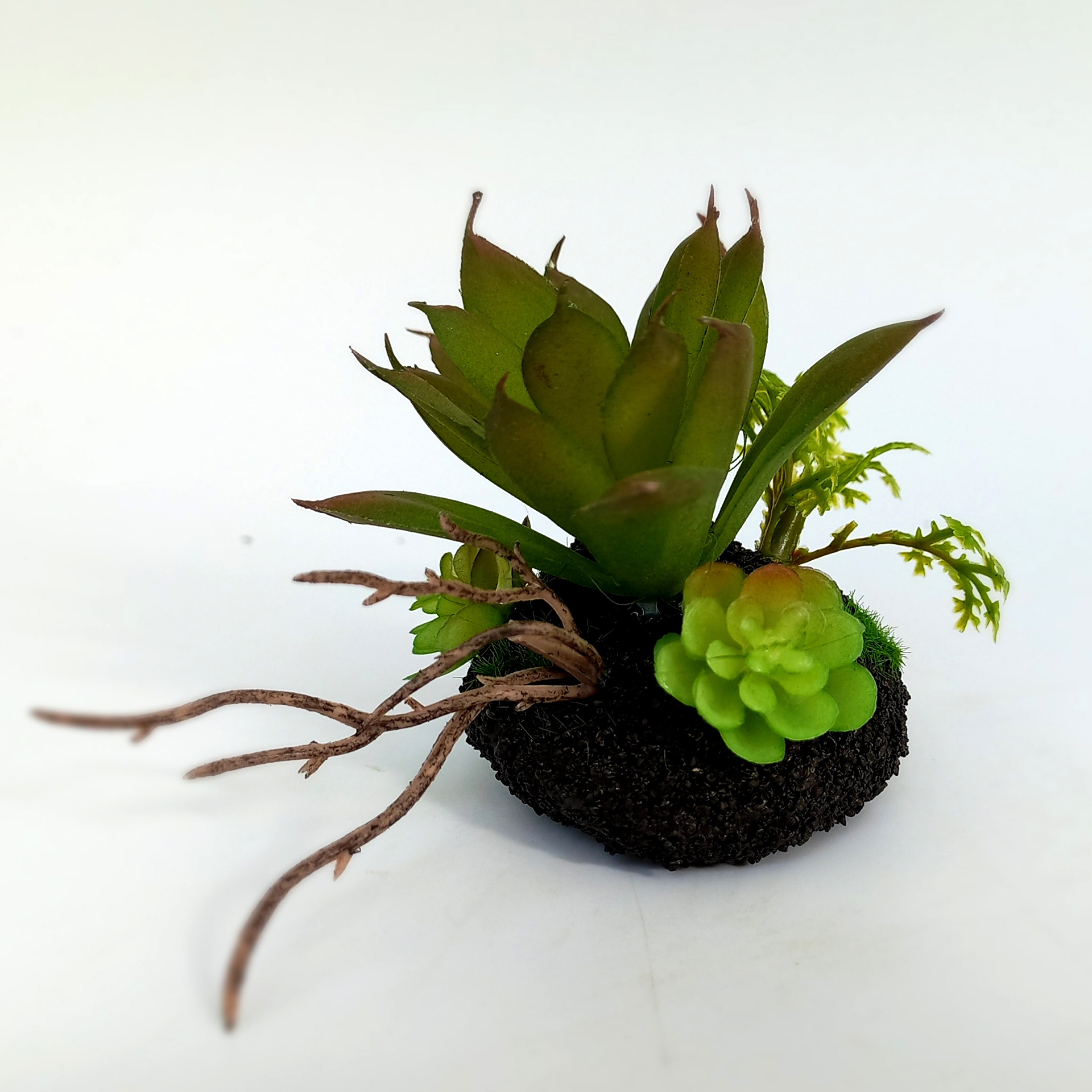 Kunstpflanze Mini-Sukkulente 7cm Krippenbotanik Wohnraumdekoration