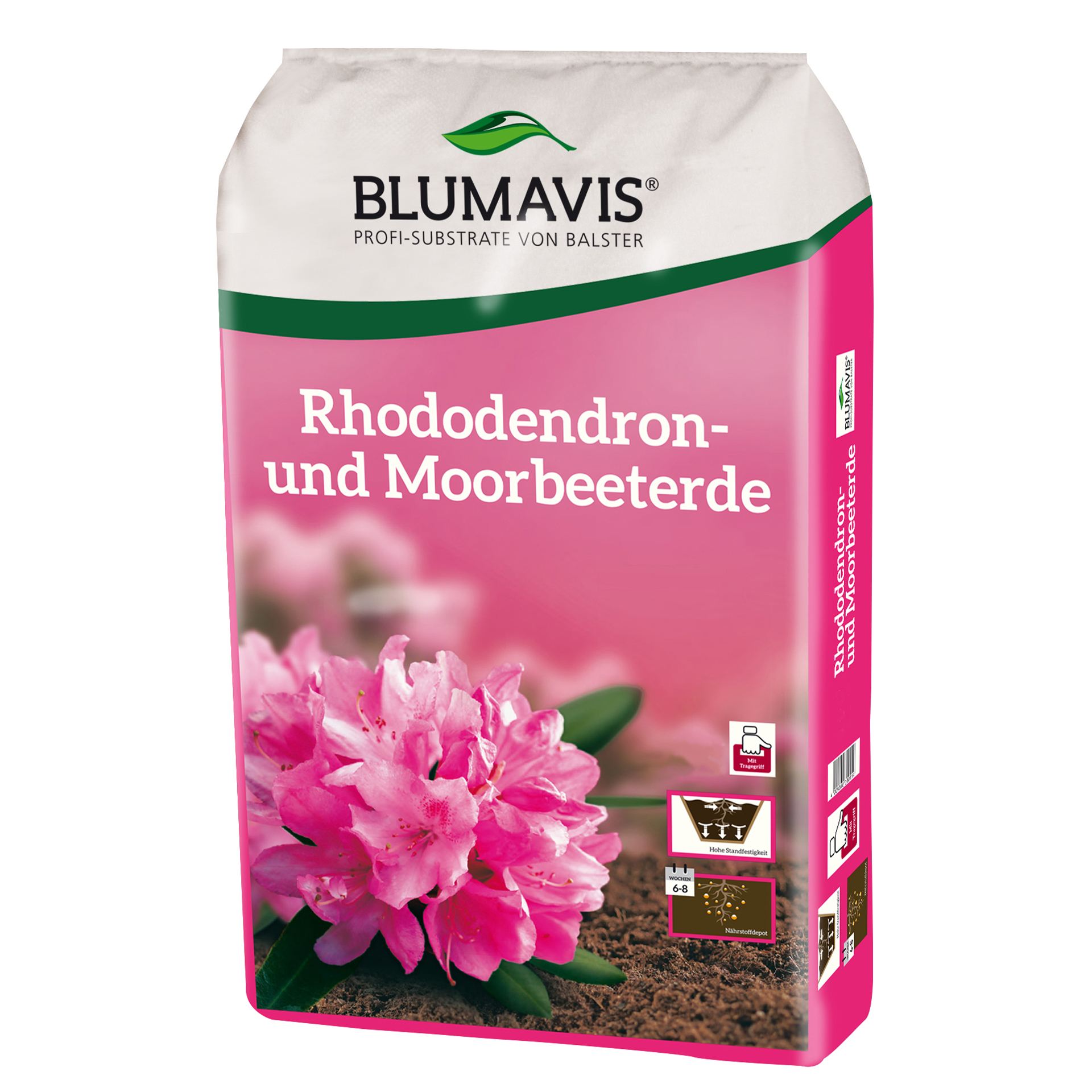 Blumavis Rhododendron- und Moorbeeterde mit Blähschiefer für Rhododendren Eriken Azaleen
