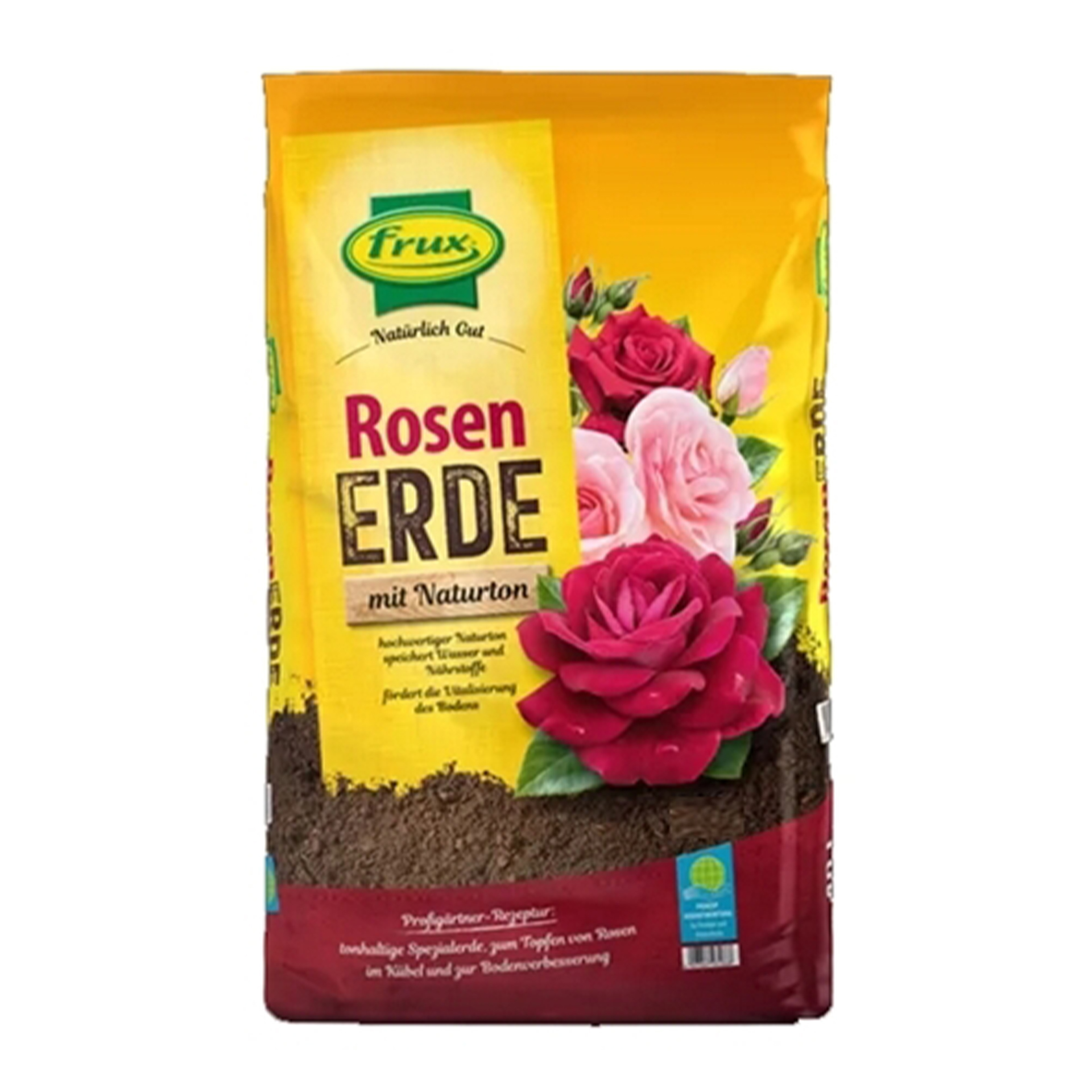 frux Rosenerde mit Naturton Kompost Langzeitdünger