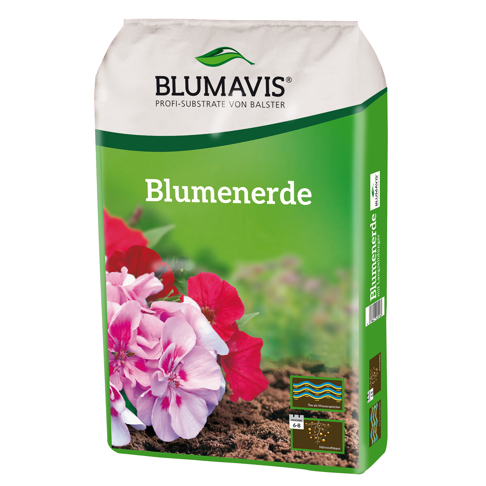 Blumavis Blumenerde mit Naturton und Langzeitdünger