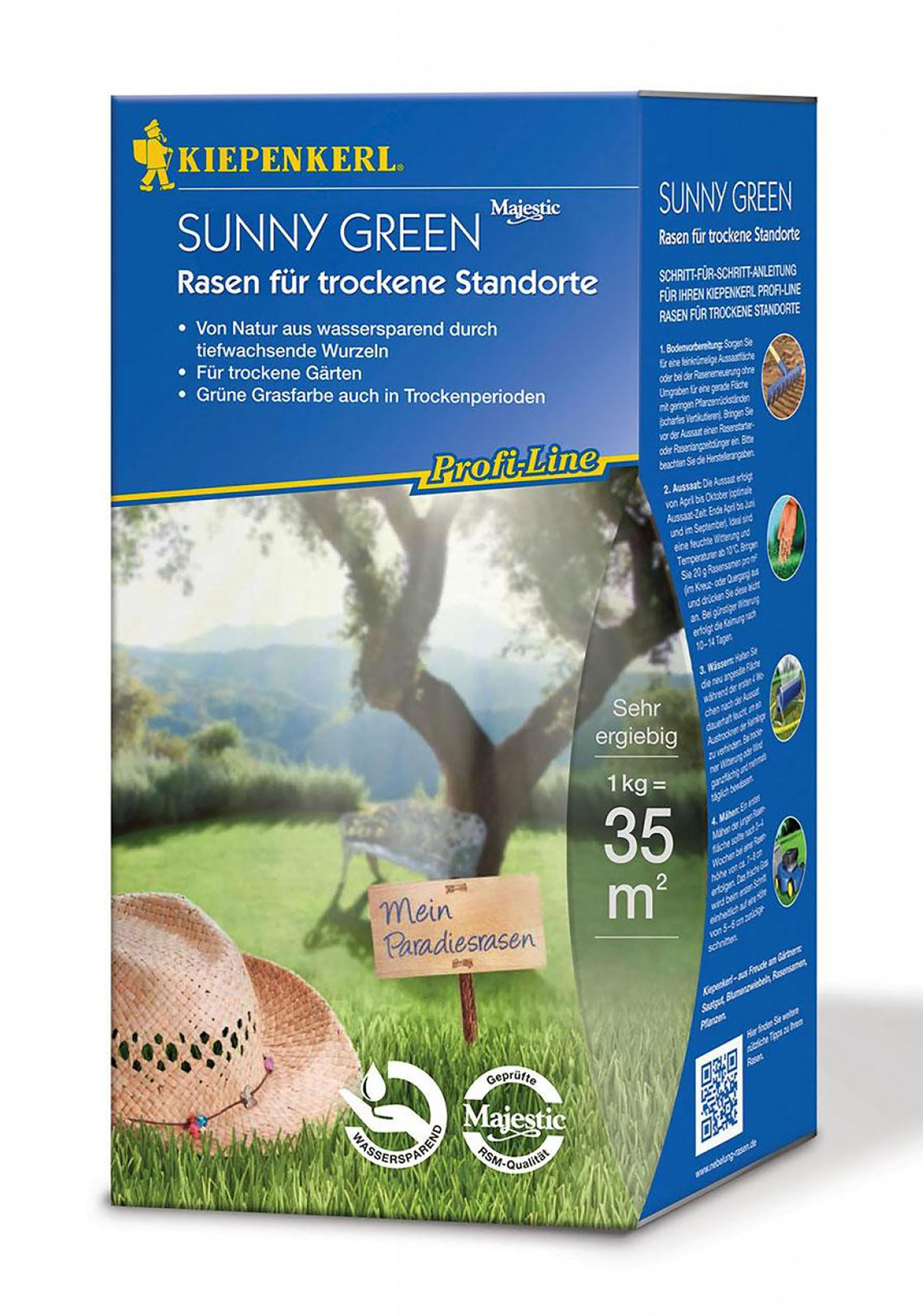 Rasen für trockene Standorte "Sunny Green" 1kg