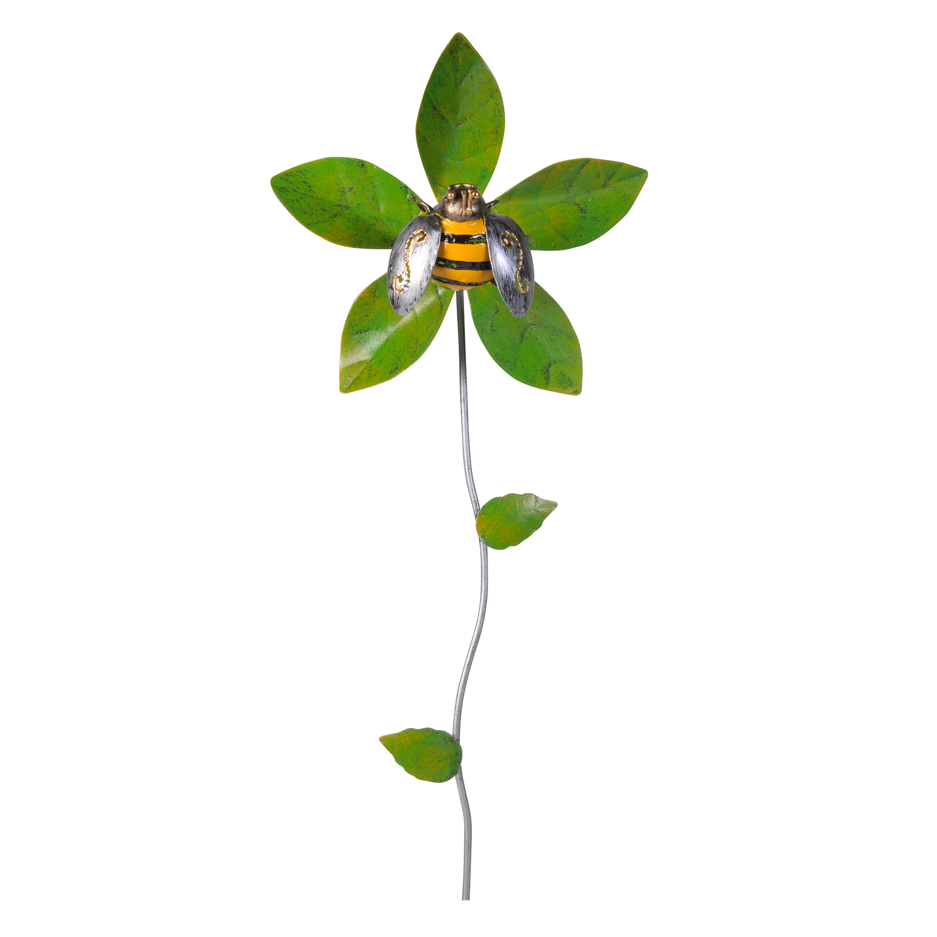 Gartenstecker Windrad Biene gelb-silber