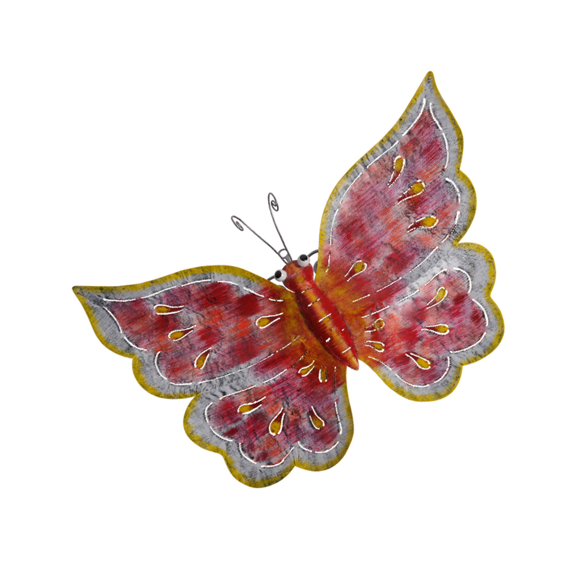 Schmetterling rot-gelb, Wanddekoration